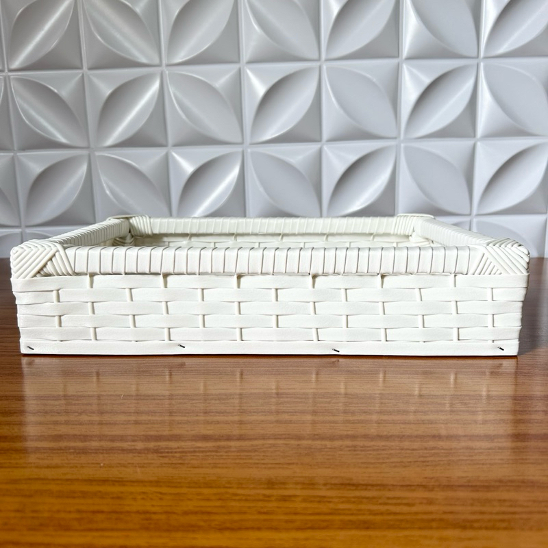 Visualização - Bandeja Decorativa Organizadora De Fibra Sintética