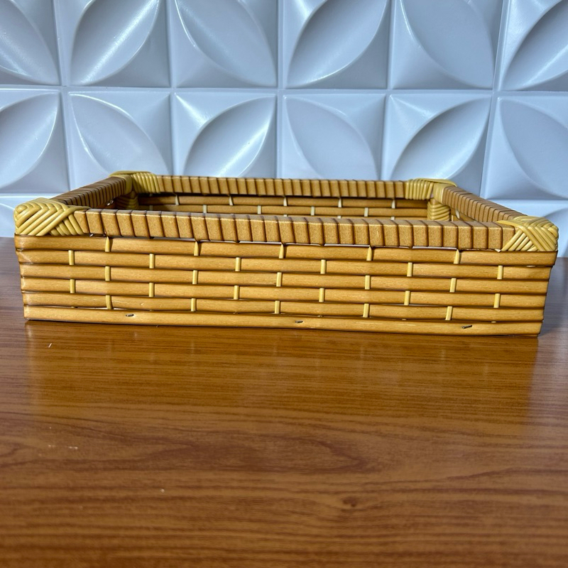 Visualização - Bandeja Decorativa Organizadora De Fibra Sintética