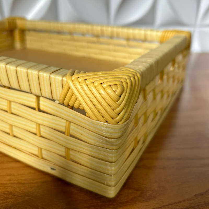 Visualização - Bandeja Decorativa Organizadora De Fibra Sintética