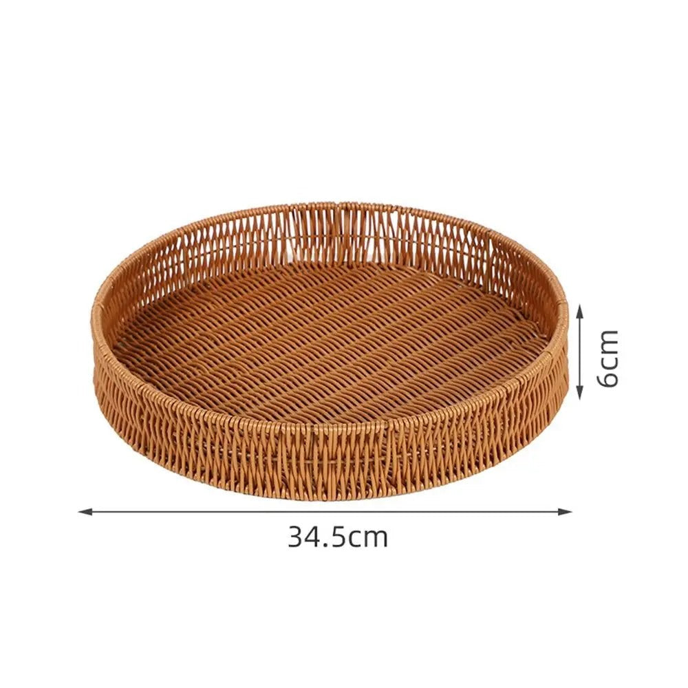 Visualização - Bandeja Decorativa de Vime Sintético