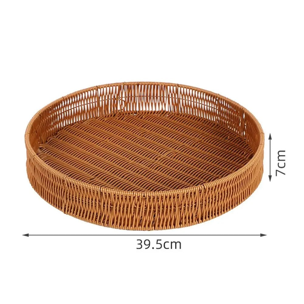 Visualização - Bandeja Decorativa de Vime Sintético