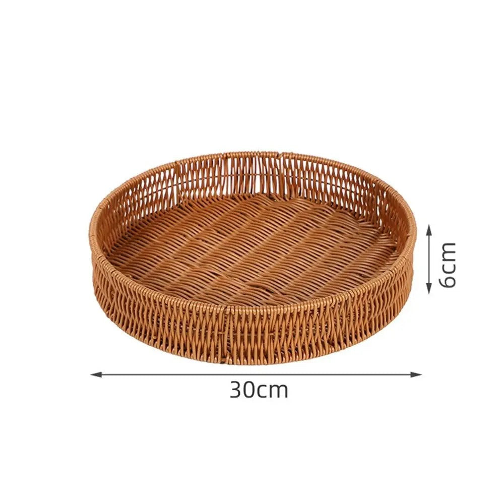 Visualização - Bandeja Decorativa de Vime Sintético