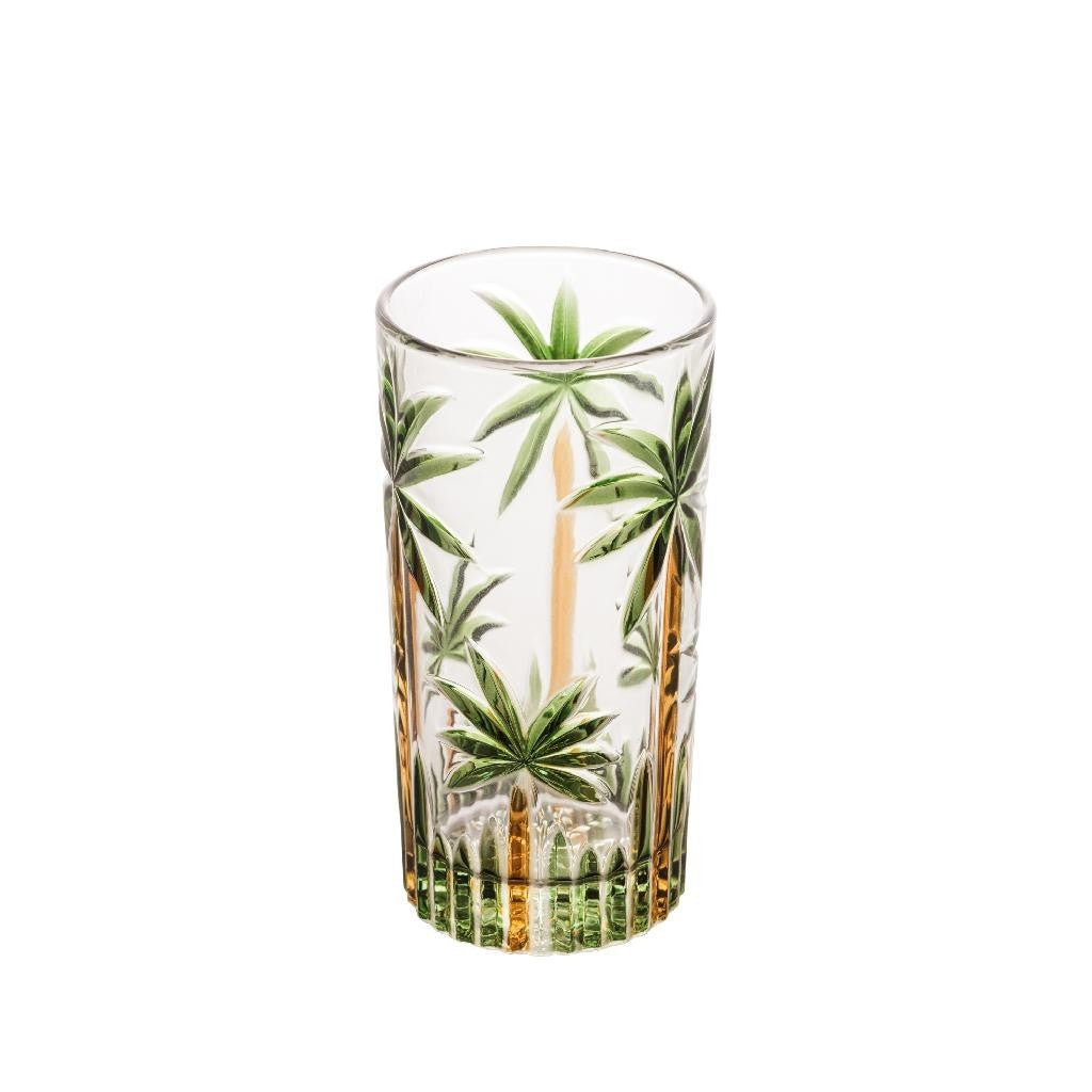 Visualização - Conjunto Jarra 1,2L Com 6 Copos 330ml De Cristal Palm Tree Wolff
