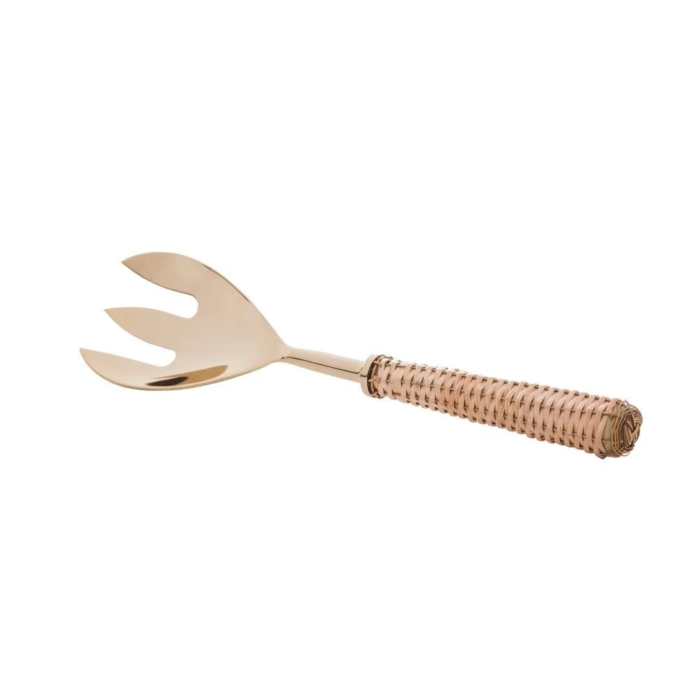 Visualização - Conjunto Para Salada Woff 2 Peças Dourado Cabo em Rattan