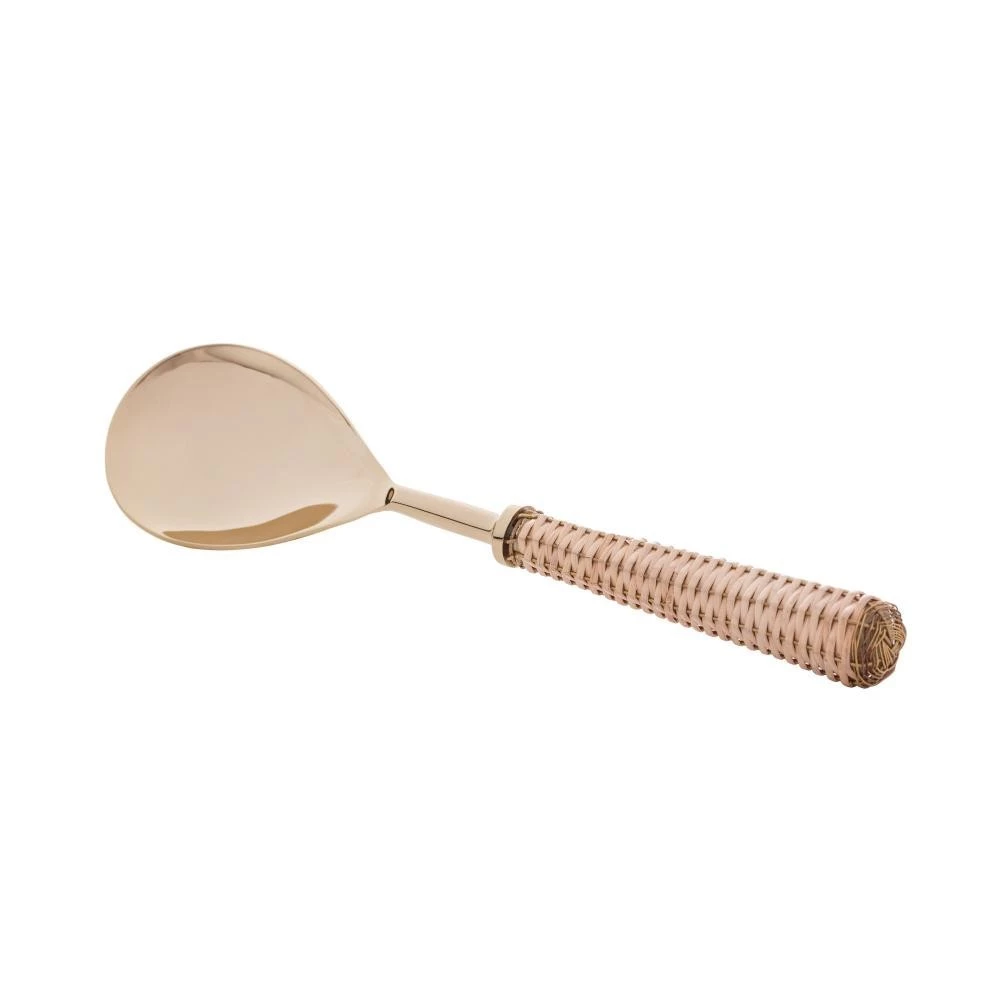 Visualização - Conjunto Para Salada Woff 2 Peças Dourado Cabo em Rattan