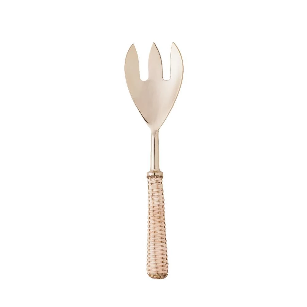 Visualização - Conjunto Para Salada Woff 2 Peças Dourado Cabo em Rattan