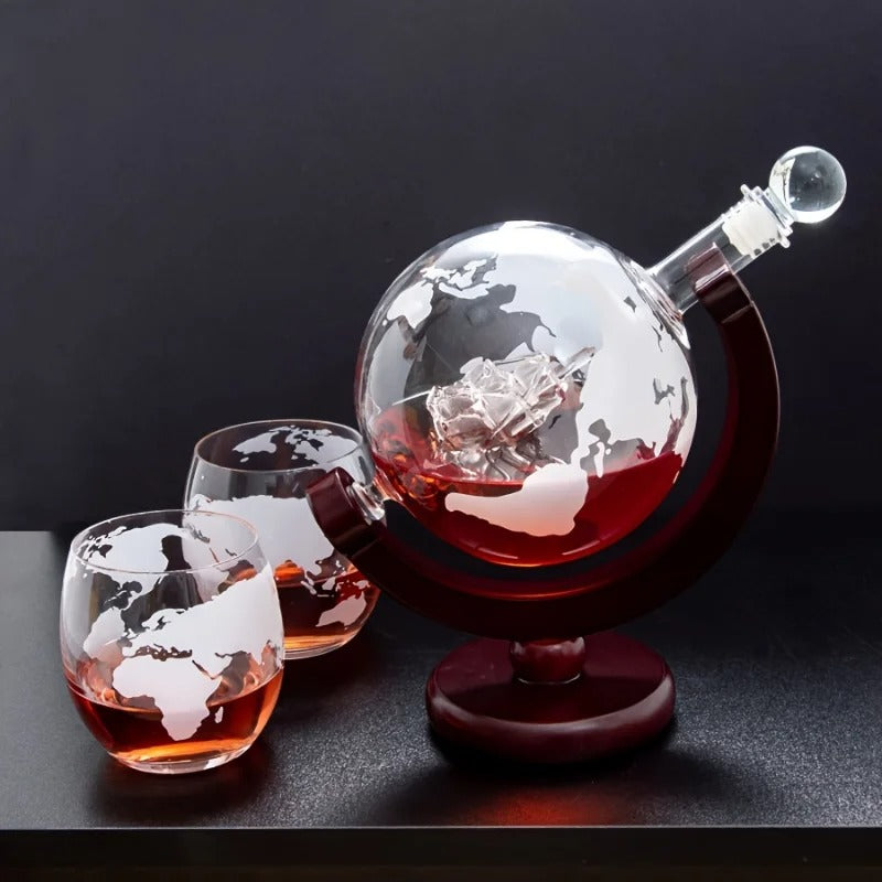 Decanter de Whisky Globo De Vidro