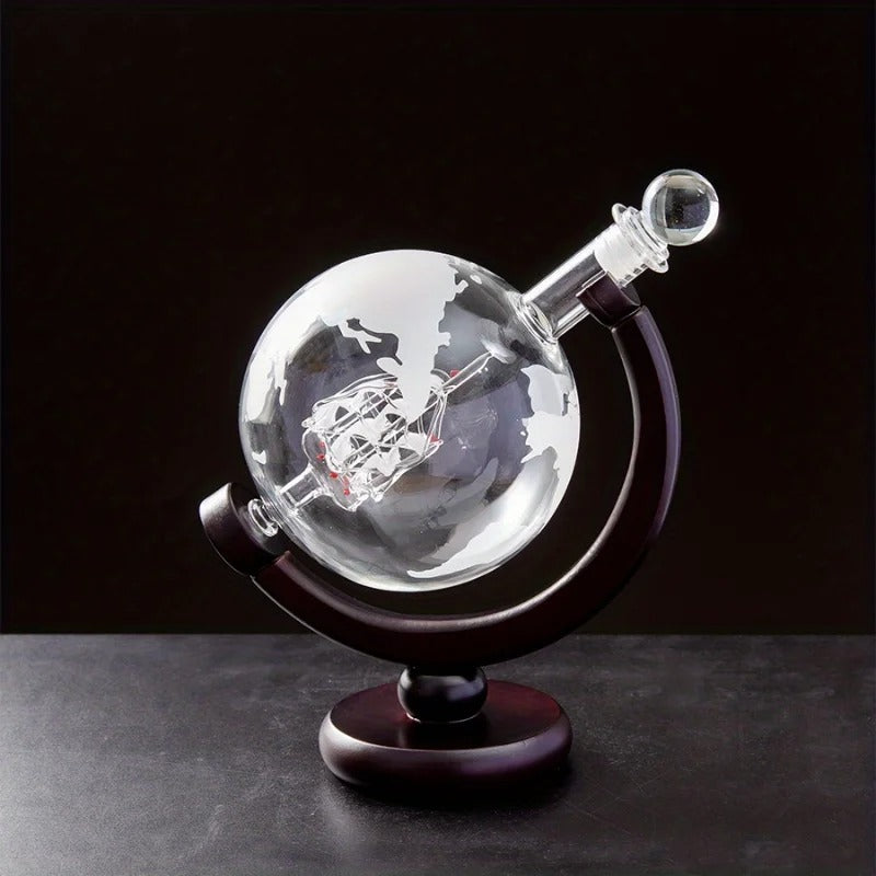 Visualização - Decanter de Whisky Globo De Vidro