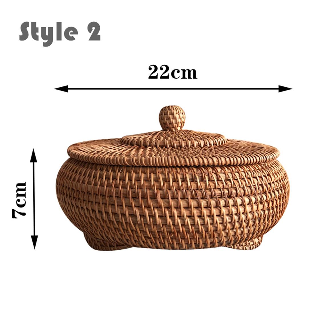 Visualização - Cesta KoriHome Rattan Artesanal  Moderno  e Vintage