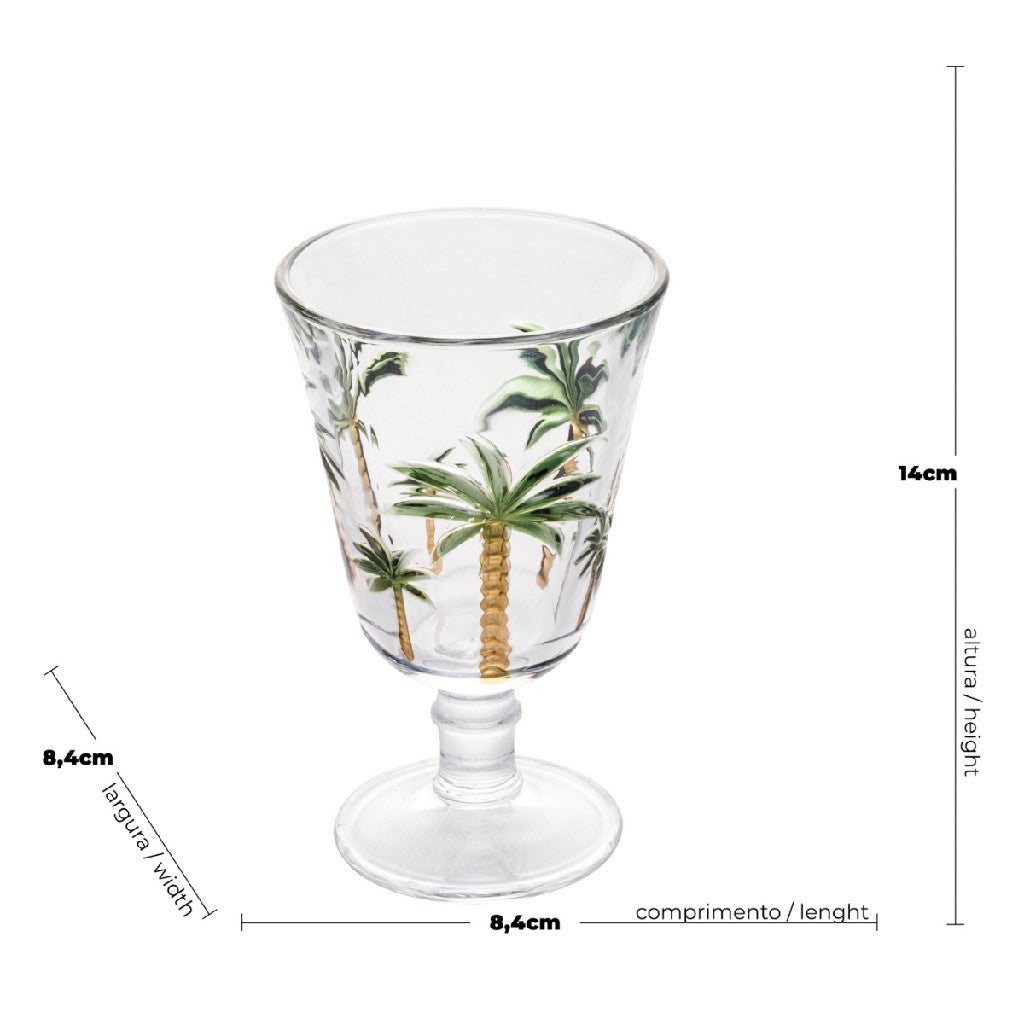 Visualização - Jogo de Taças de Cristal 6 Peças Palm Tree 240ml