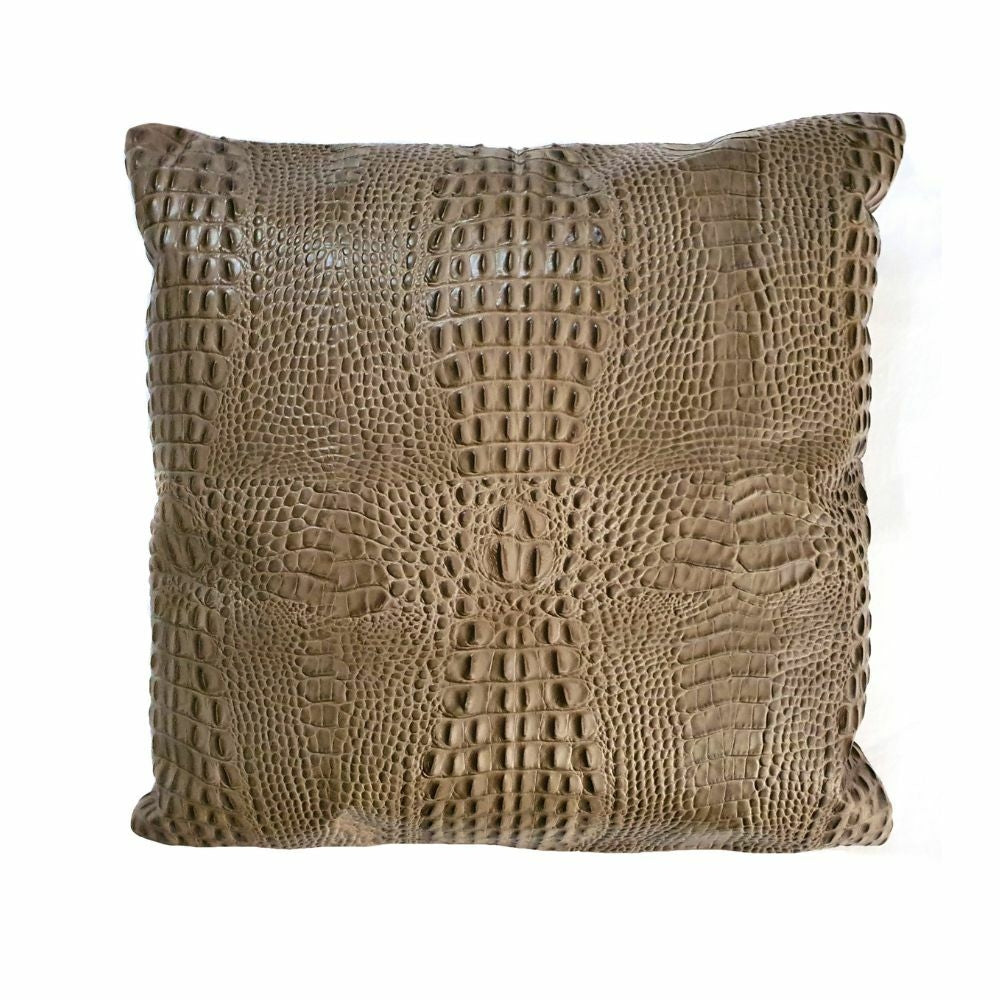 Capa de Almofada KoriHome Croco Couro Legítimo Fendi