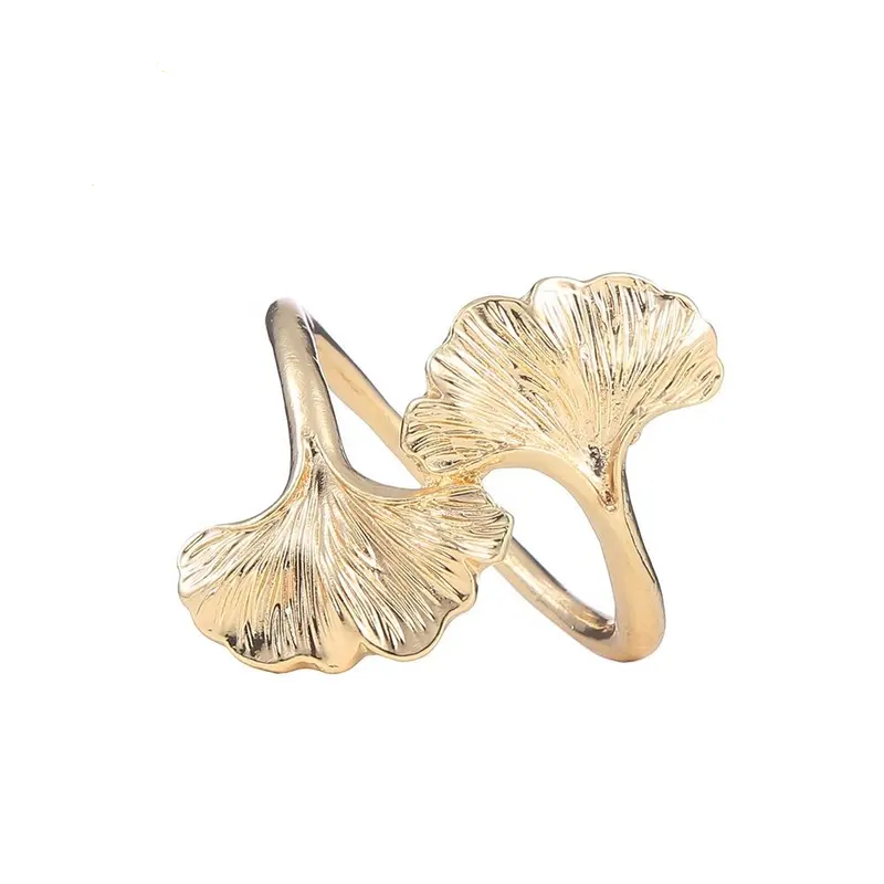 Visualização - Argola para Guardanapo KoriHome 4 peças Metal Dourado Design Moderno